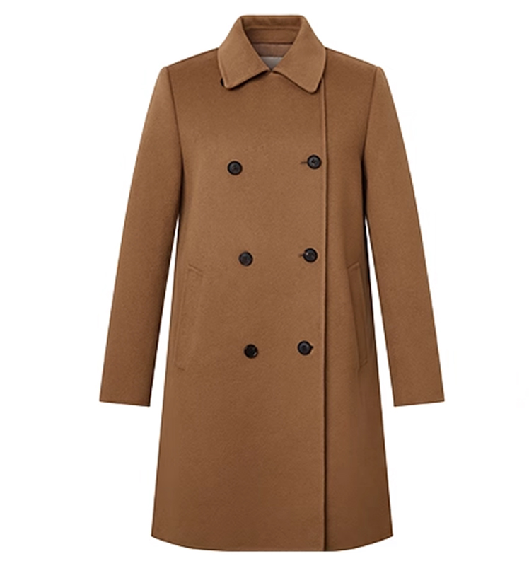 Hazzys哈吉斯中长款呢大衣女2025年冬季新款羊毛外套