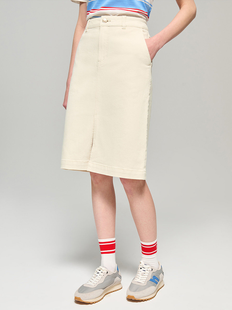 Hazzys哈吉斯裙子女士春夏季时尚休闲复古半身裙舒适潮流通勤半裙