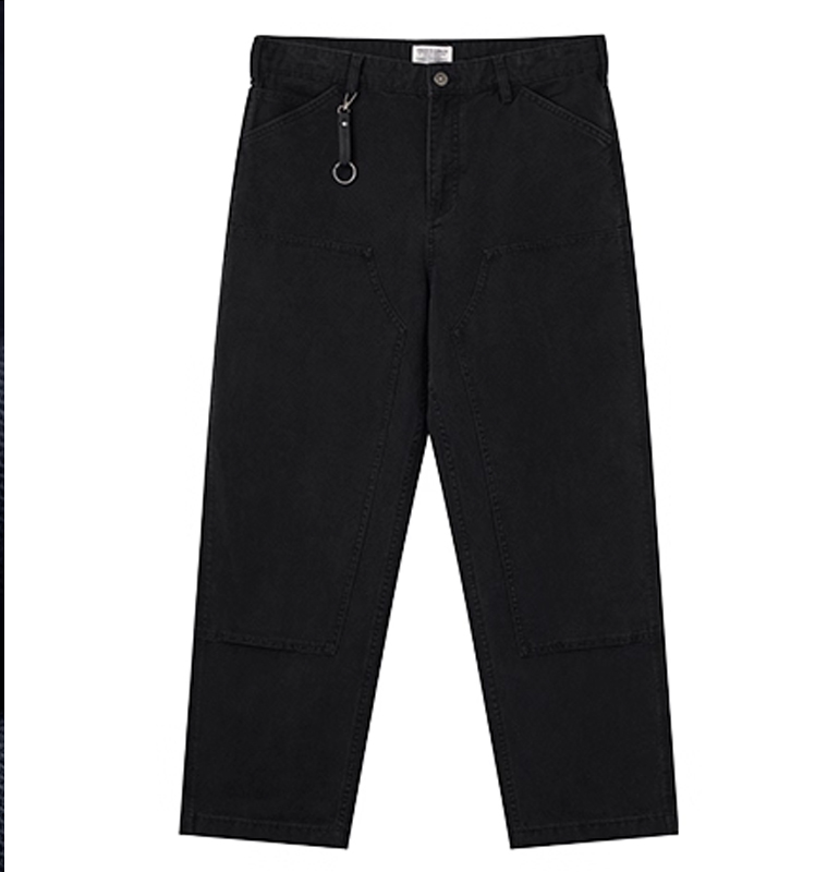 Hazzys哈吉斯纯色男士牛仔裤通勤休闲纯棉直筒长裤潮