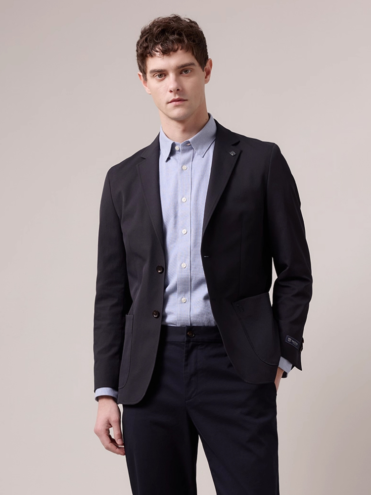 HAZZYS哈吉斯2025秋季新品男装休闲西服西装外套上衣
