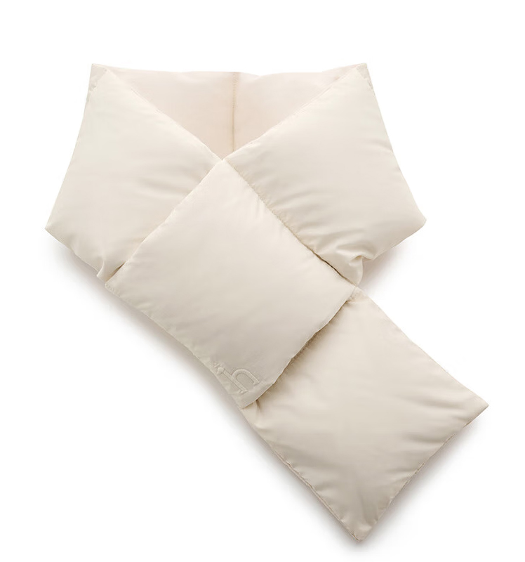 2025秋季新款女士纯色简约休闲羽绒围巾AAOS1FCC002 黑色BK 00