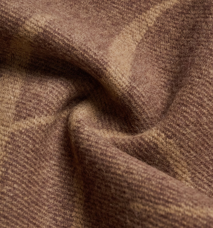 2025冬季新款围脖双面羊毛围巾男AAOZ1MCD047 深棕色DB 均码