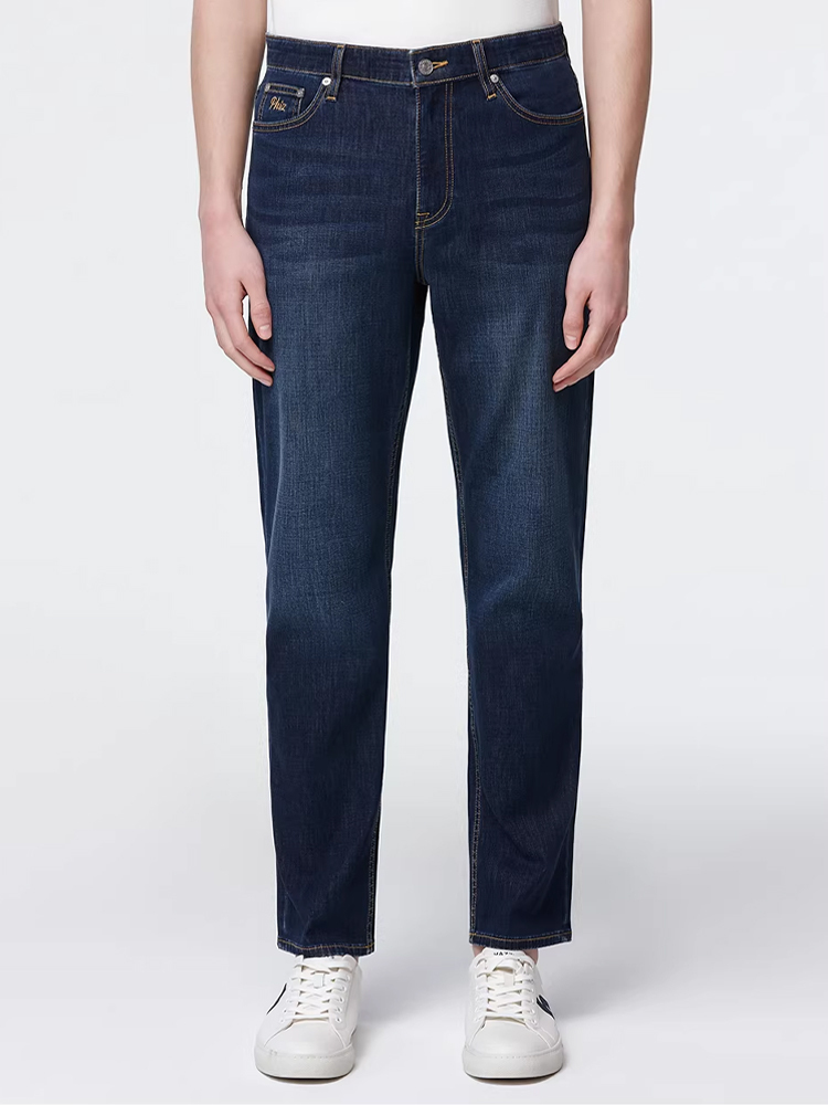 Hazzys哈吉斯男士复古牛仔裤春夏季时尚休闲锥形长裤