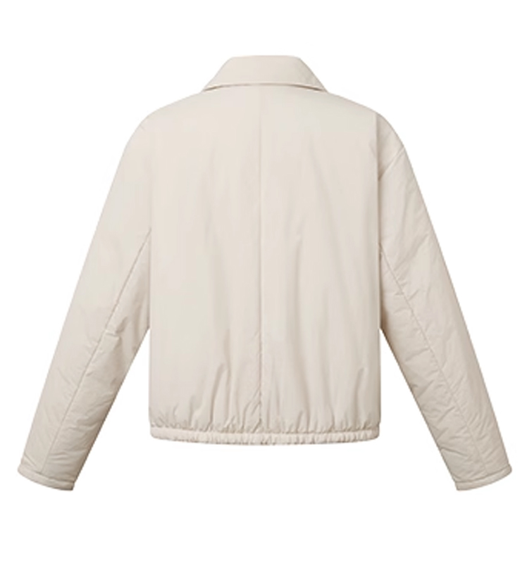 Hazzys哈吉斯两面穿棉服女秋冬通勤保暖翻领宽松外套