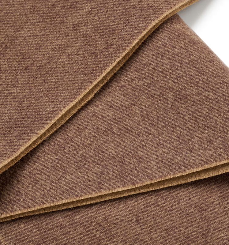 2025冬季新款围脖双面羊毛围巾男AAOZ1MCD047 深棕色DB 均码