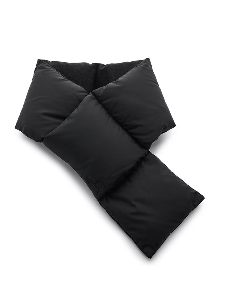 2025秋季新款女士纯色简约休闲羽绒围巾AAOS1FCC002 黑色BK 00