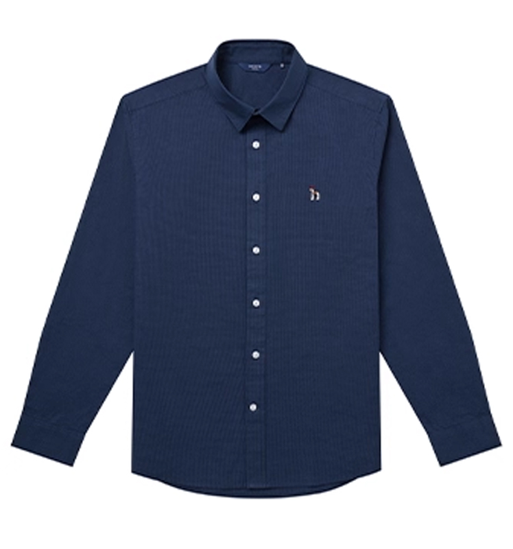 Hazzys哈吉斯千鸟格长袖衬衫男士秋季休闲衬衣通勤商务合体上衣潮