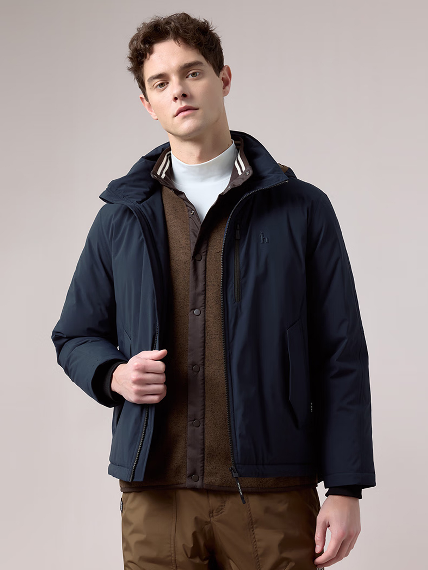 新款男外套【防风/透湿】运动羽绒服男ASFZU0CDUA7 藏青色NV