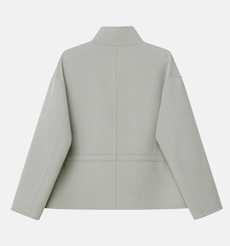 Hazzys哈吉斯毛呢大衣女秋冬潮流时尚通勤宽松短款外套