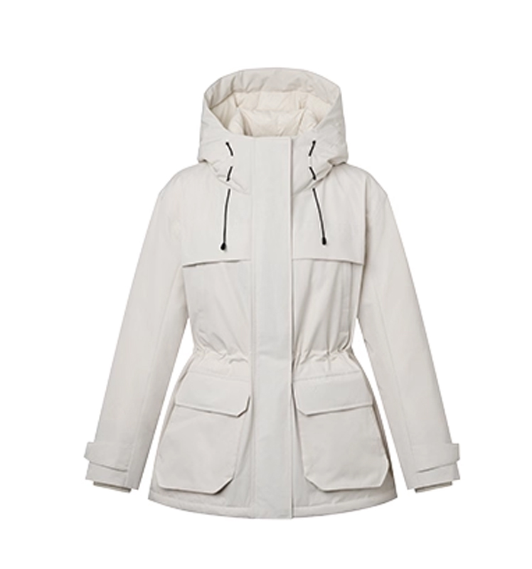 【宋佳明星同款】Hazzys哈吉斯三防羽绒服女冬季户外鹅绒宽松外套