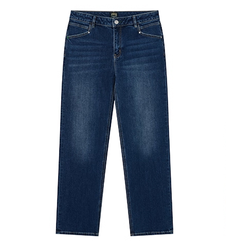 Hazzys哈吉斯直筒牛仔裤女休闲通勤经典水洗时尚长裤