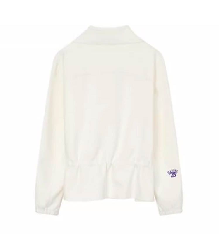 Hazzys哈吉斯宽松拉链半开襟卫衣女时尚通勤休闲上衣