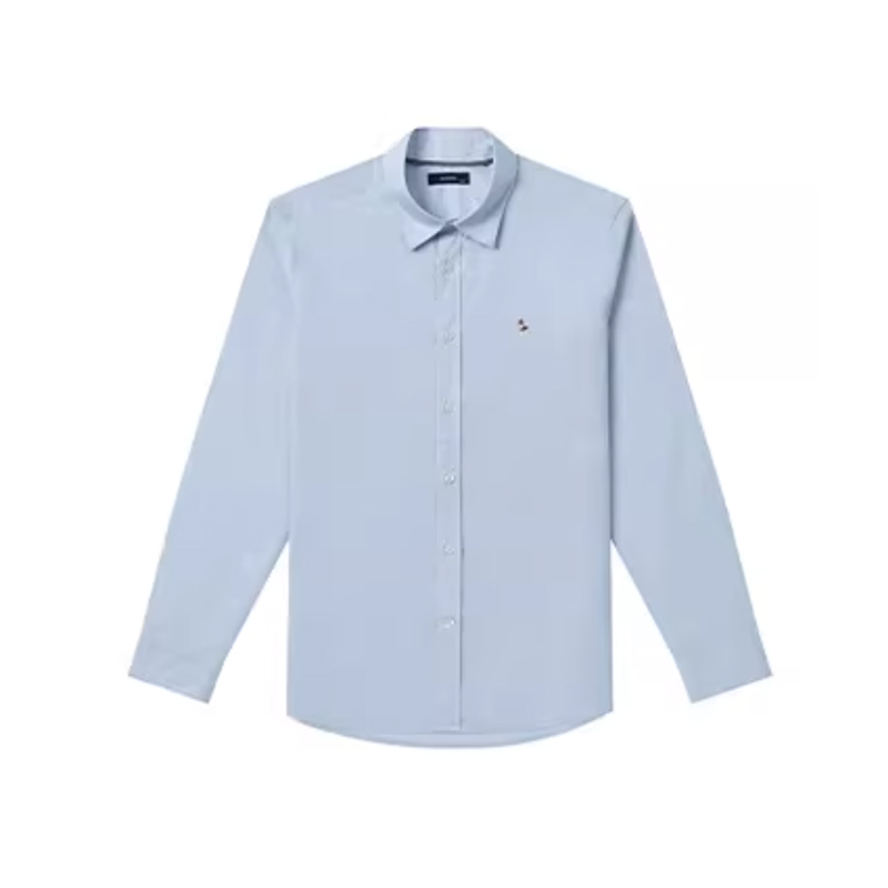 Hazzys哈吉斯春季男装休闲时尚长袖上衣纯棉衬衫上装