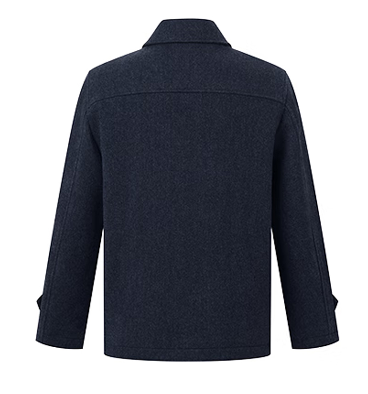 新品【羊毛/羊绒】夹克式毛呢大衣男ABSZH0CDH33 藏青色NV