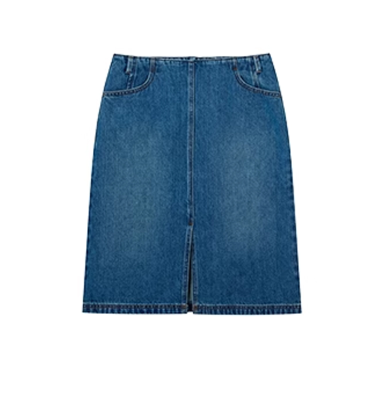 Hazzys哈吉斯长袖牛仔连衣裙女士2025年秋季新款裙子