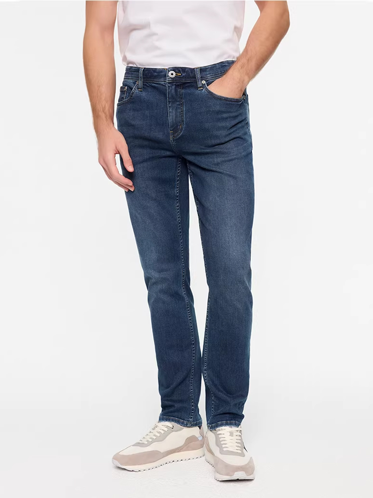 Hazzys哈吉斯男士修身牛仔裤2026春季新款复古风长裤