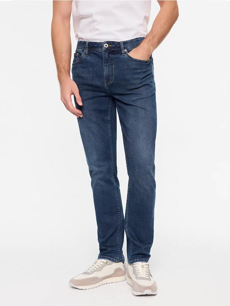 Hazzys哈吉斯男士修身牛仔裤2026春季新款复古风长裤