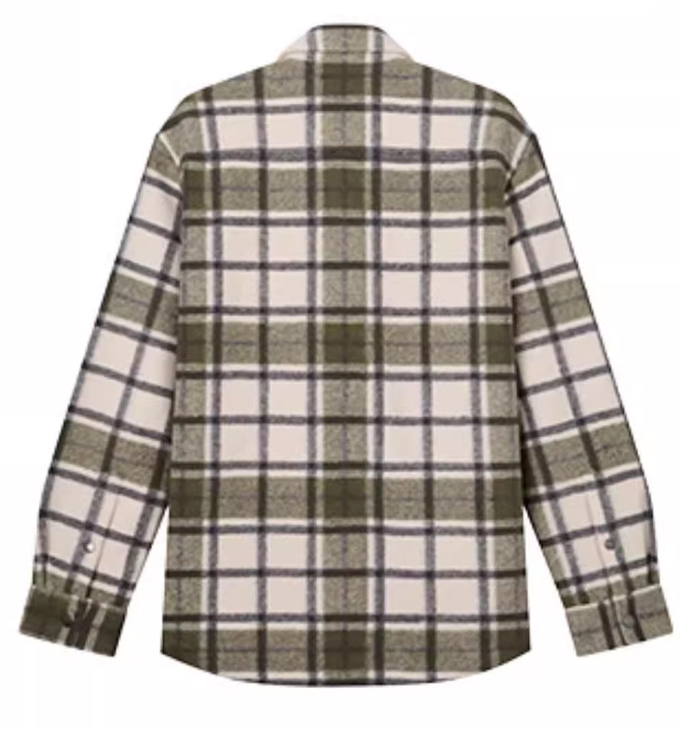 Hazzys哈吉斯宽松休闲男士格子衬衫挺括通勤上衣外套