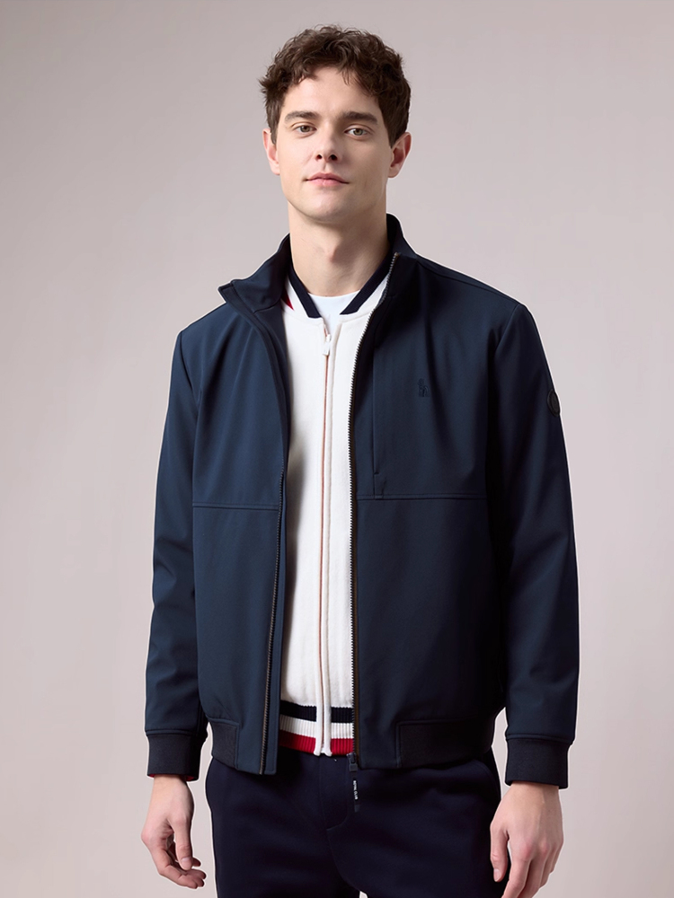 HAZZYS哈吉斯2025秋季新品男装夹克休闲立领通勤外套