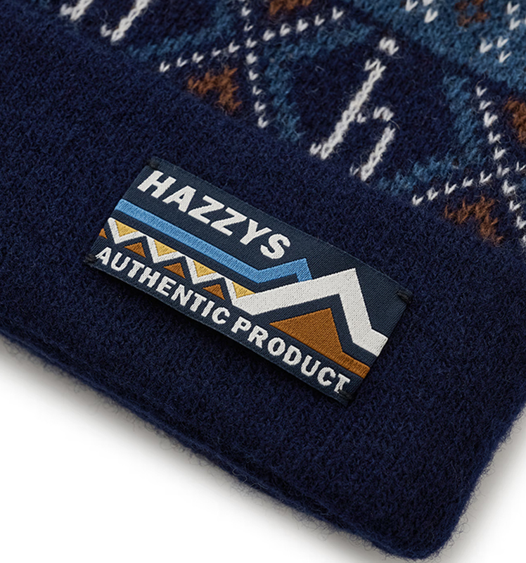 配饰 2025冬季新款男帽子HRC纯羊毛针织毛线帽男AAAZ1CCD007 墨水蓝IL 均码