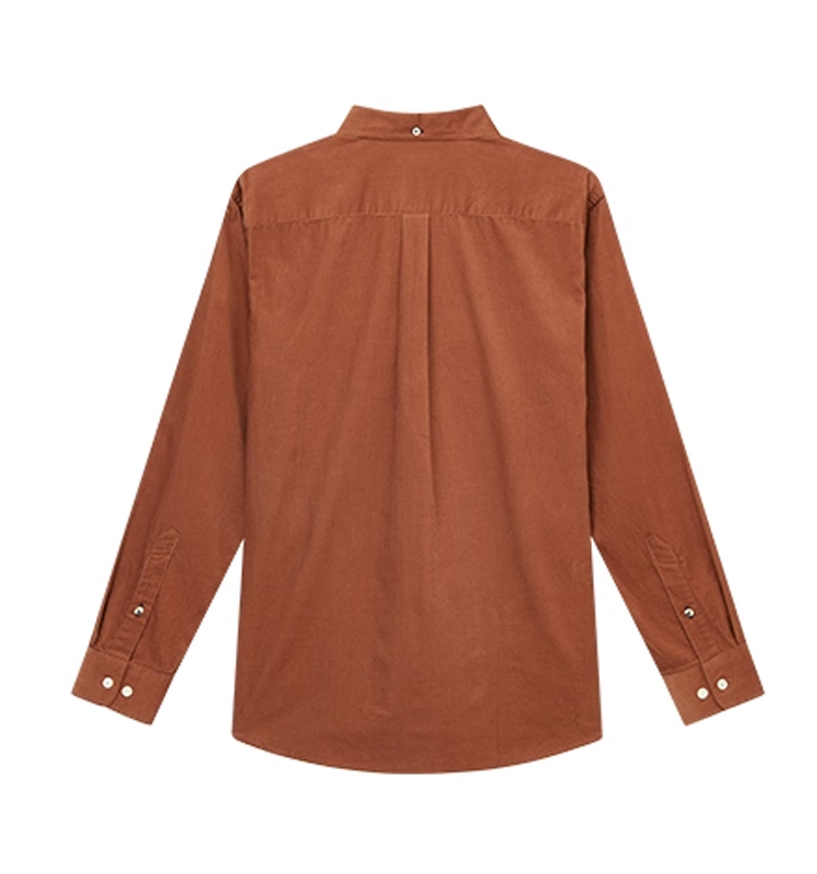 【张晚意明星同款】Hazzys哈吉斯2025冬季新款男士纯棉灯芯绒衬衫