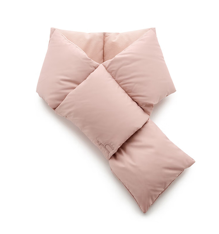 2025秋季新款女士纯色简约休闲羽绒围巾AAOS1FCC002 黑色BK 00