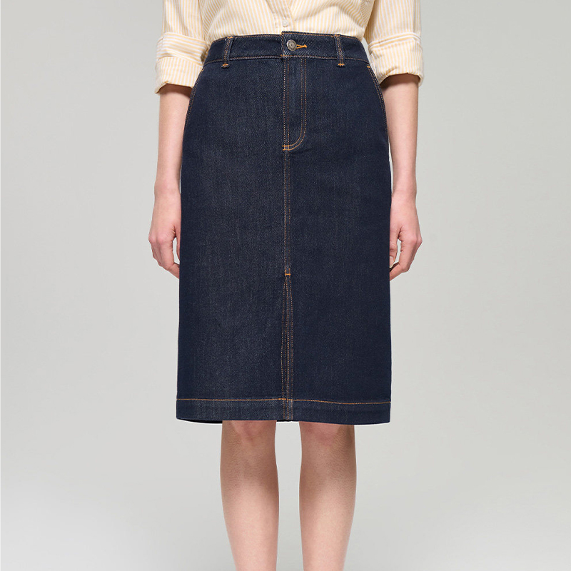 Hazzys哈吉斯裙子女士春夏季时尚休闲复古半身裙舒适潮流通勤半裙