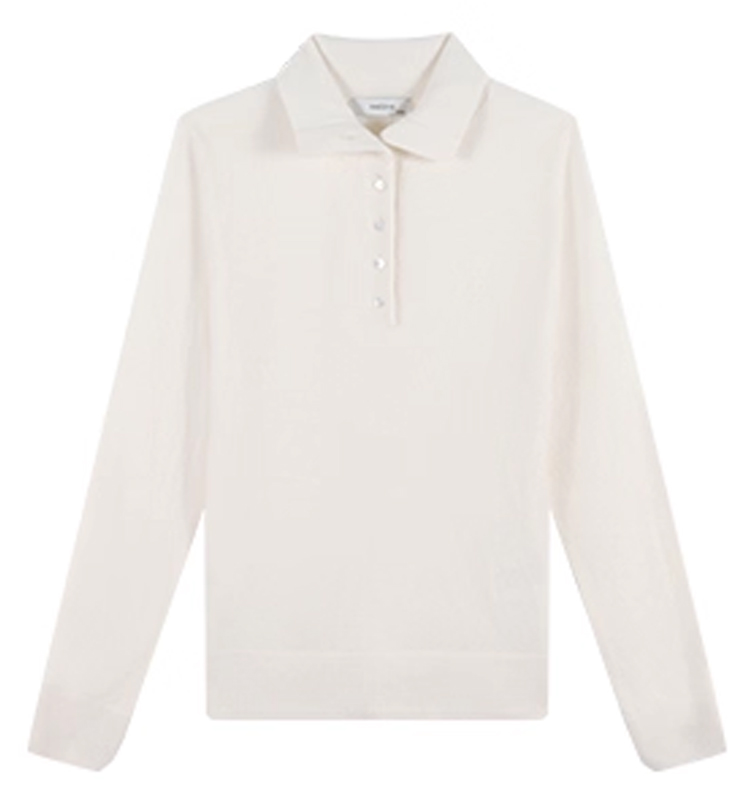 Hazzys哈吉斯针织衫女士休闲纯色上衣高领套头羊毛衫