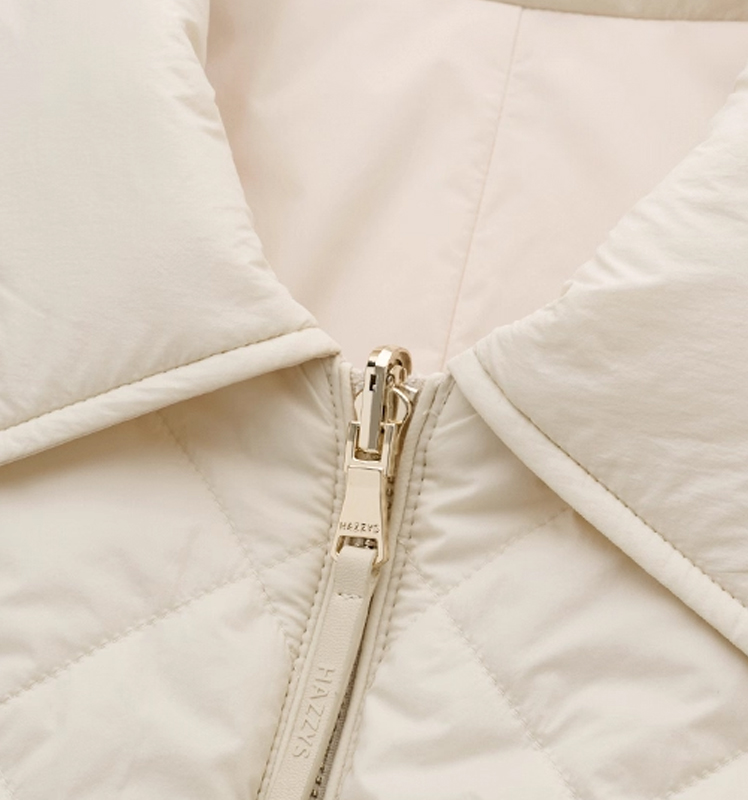 Hazzys哈吉斯两面穿棉服女秋冬通勤保暖翻领宽松外套