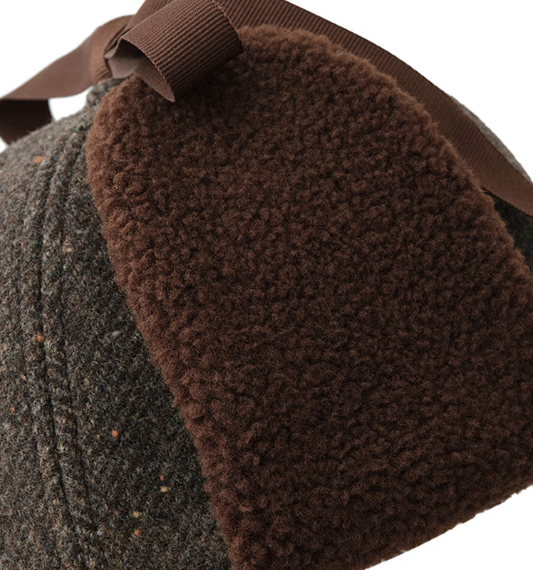 2025秋季新款女士潮流撞色羊毛鸭舌帽女AAAS1CCC010 深棕色DB 均码