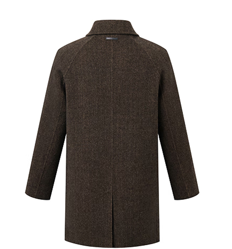 新品【羊毛/羊绒】中长款毛呢大衣男ABSZH0CDH25 棕色BW