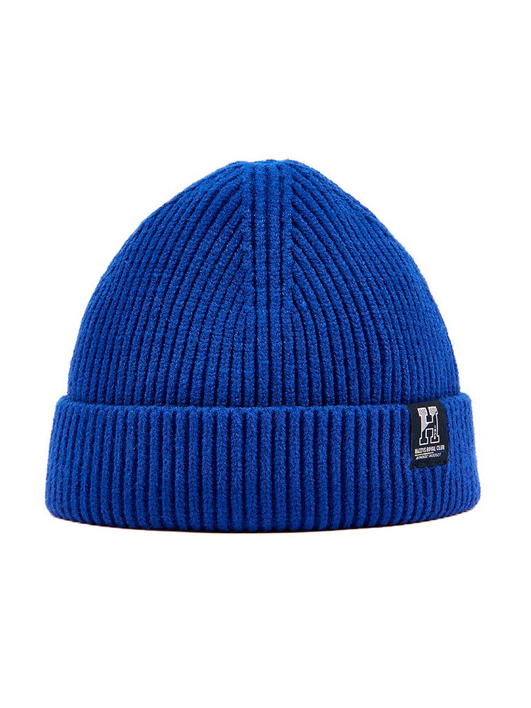 2023冬季新款帽子纯色简约针织毛线帽AAAZ1CAC004 蓝色BL