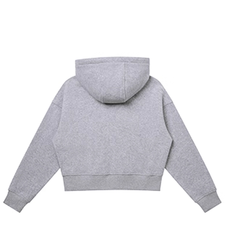 Hazzys哈吉斯连帽拉链卫衣女时尚休闲宽松短款外套